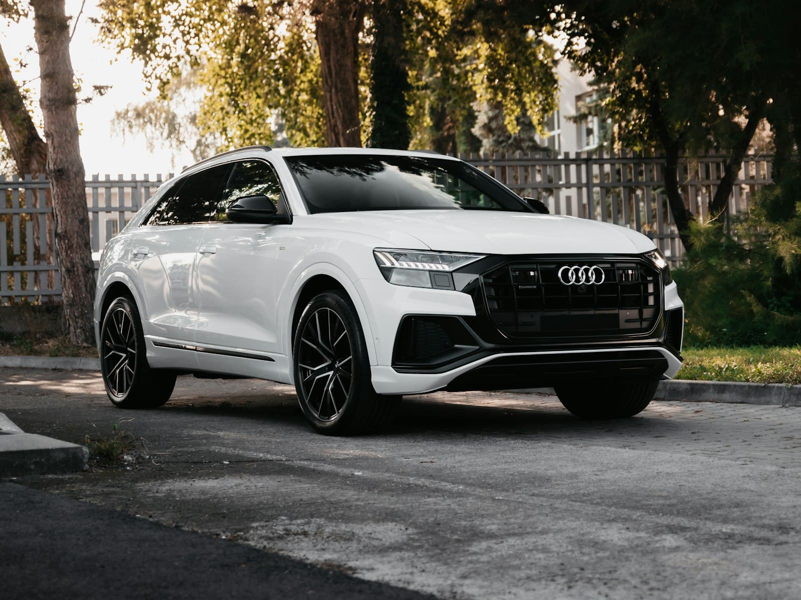 2023 Audi Q8 in Glacier White with Black Optic package