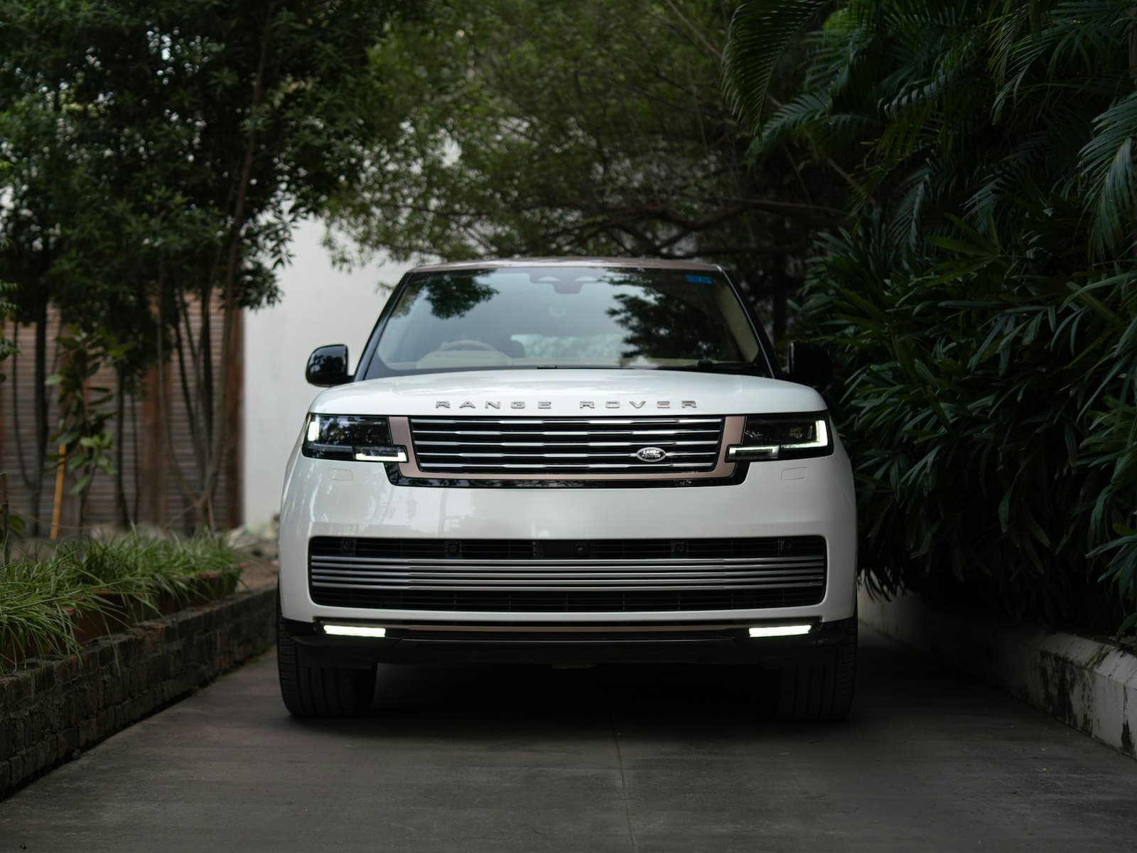 2023 Land Rover Range Rover SE in Fuji White, front view